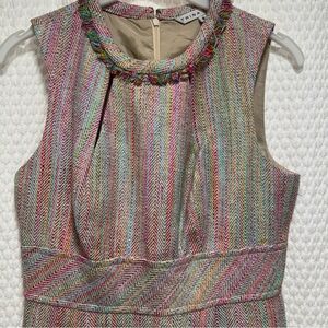 Trina Turk Multicolor Tweed Sleeveless Dress